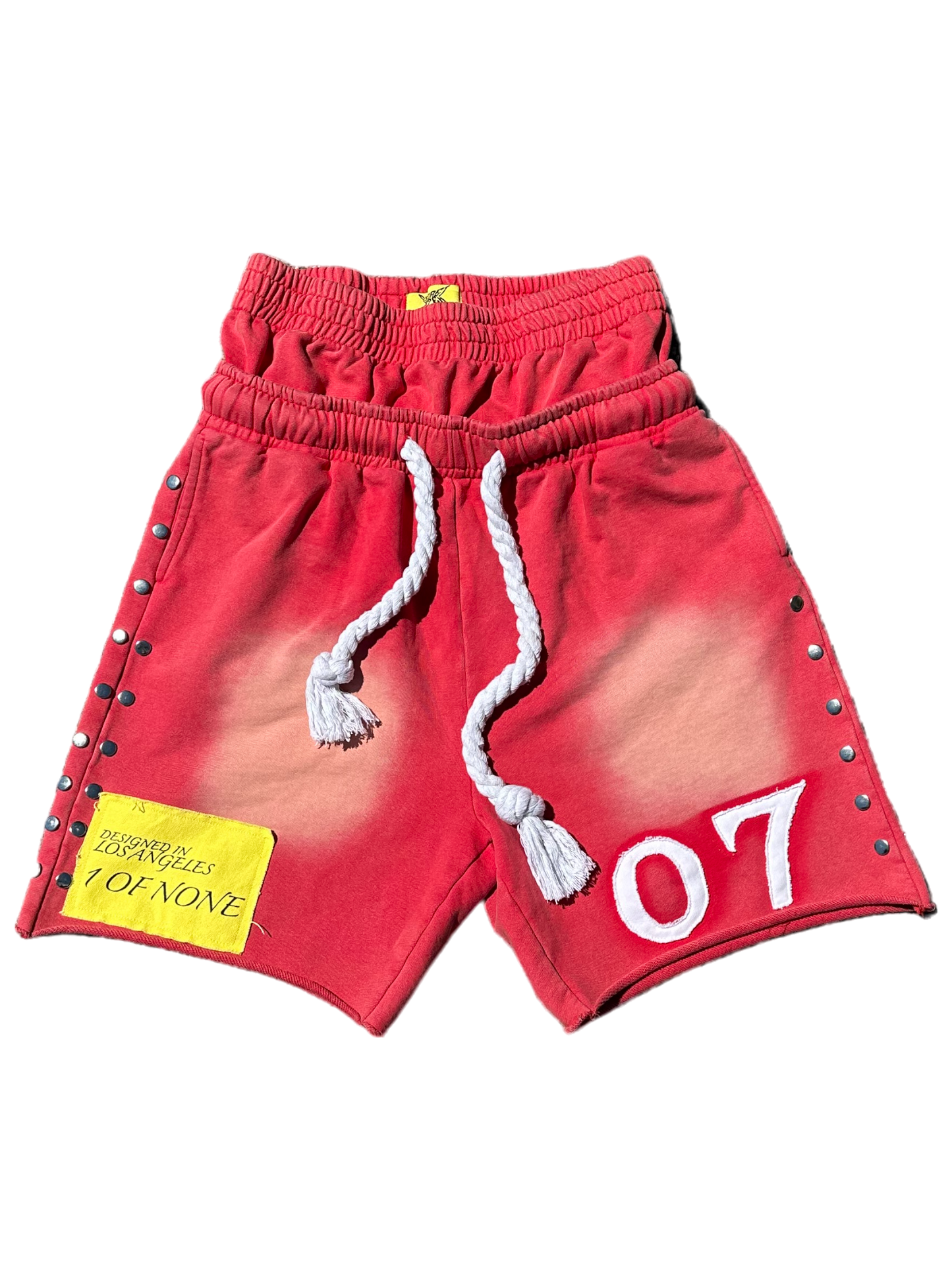 07 DOUBLE WAISTED SHORTS (RED)